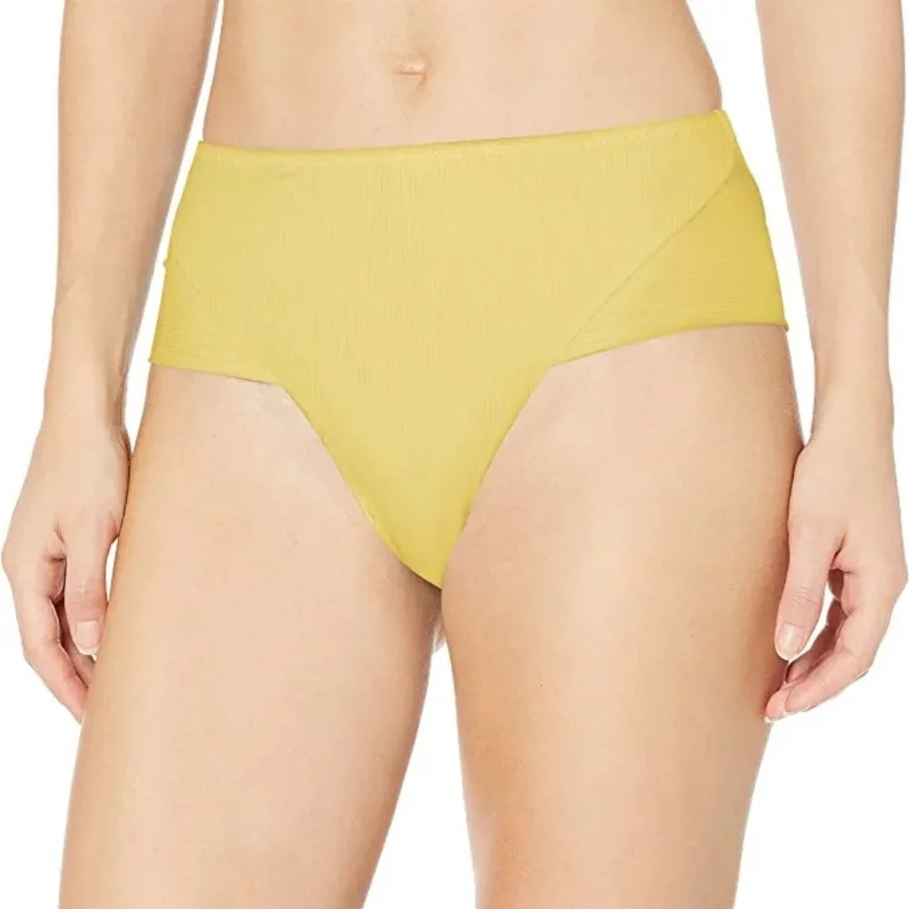 Body Glove High Waisted Bikini Bottom Swimsuit - Light Yellow - SMALL - Picture 1 of 3